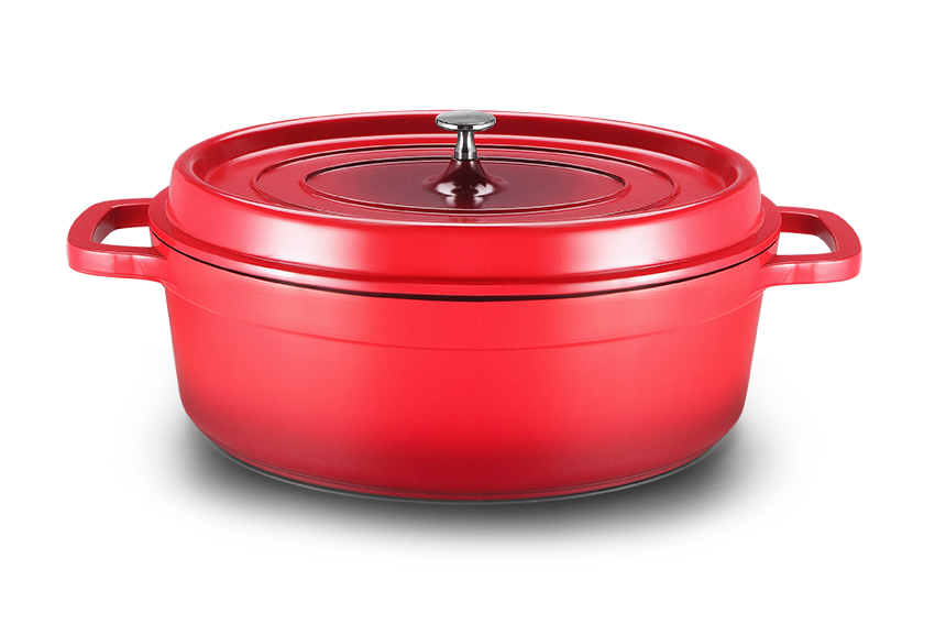 Hot Sale French Aluminium Die-casting Oval Casserole