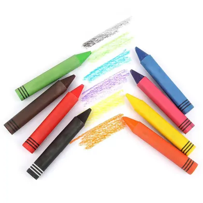 Art Manufacturer Soft Wax Crayon Pencil for Coloring Books