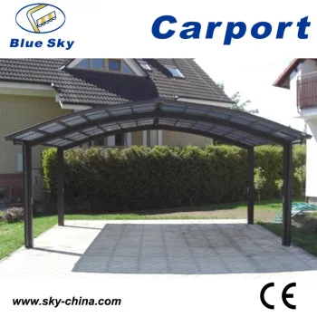 Polycarbonate and aluminum double carport outdoor motorcycle shelter