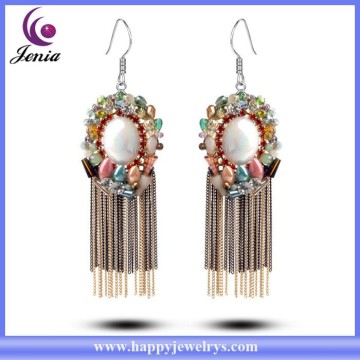 Round earring sparkling crystal handmade earring gold plated china jewelry wholesale ( YWE2015100)