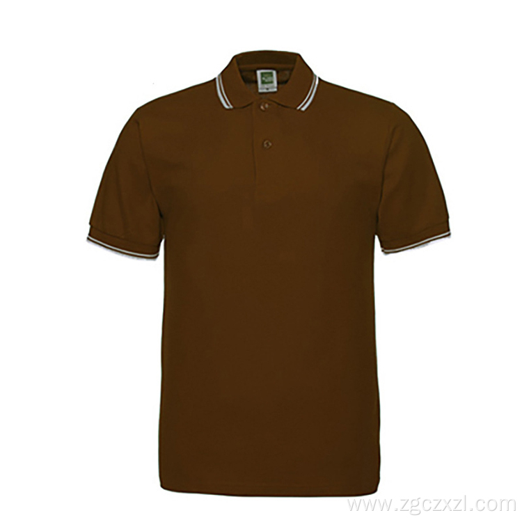 Men's Poly Cotton Short Sleeve Simple Polo Shirt