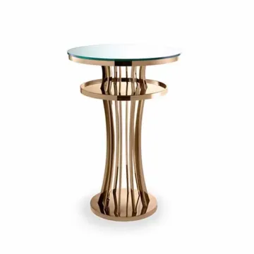 Gold Stainless Steel Round Wedding Cake Stand Table for Party Events