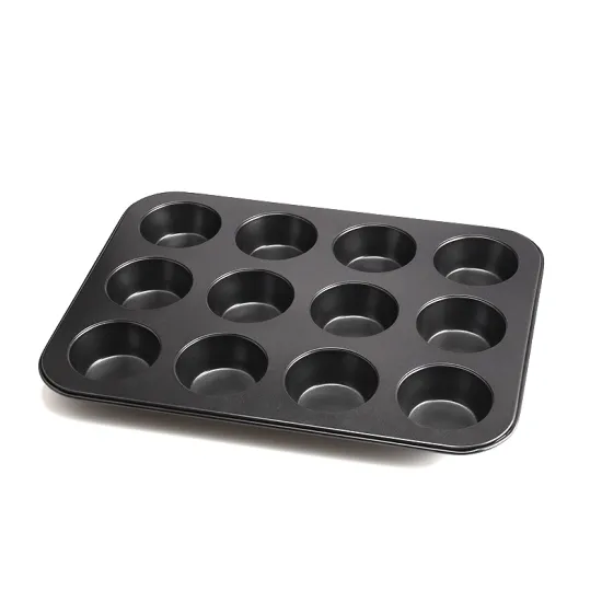 Non-stick carbon steel bakeware 12 cups muffin pan