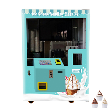 Coin operated ice cream vending machine
