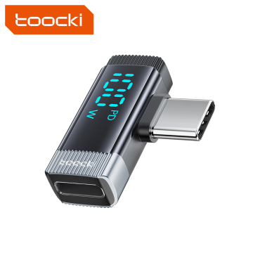 Toocki USB C to Type-C OTG Adapter with PD 100W Fast Charging and Digital Display