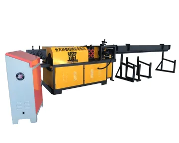 Automatic hook straightening steel bar machine