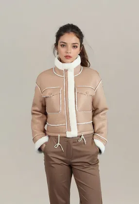 Custom Jackets Women leather and fur Jacket For Women 2024