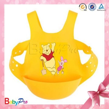 2014 New Design Promotional Silicone Baby Bib Rubber Baby Bib
