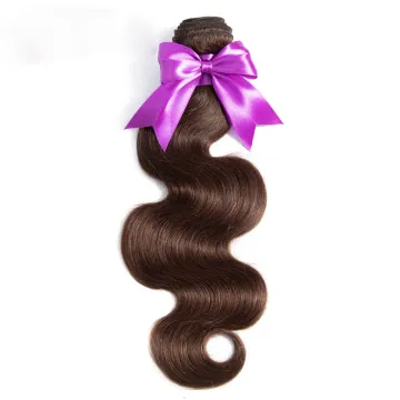 Wholesale Light Brown Color 2 Hair Color Highlights Double Drawn Remy Human Hair Extensions
