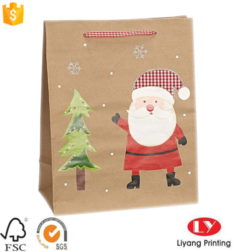 Brown Kraft Paper gift Bag for Christmas