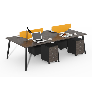 ห้องนั่งเล่น Workstation Workstation 4 ที่นั่งพร้อมพาร์ติชันและโต๊ะคอมพิวเตอร์