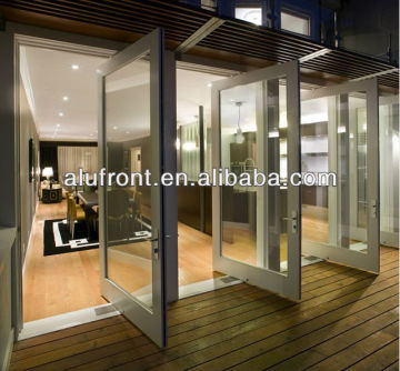 tempered glass aluminium pivot door