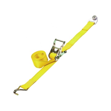 Pickup truck cargo lashing ratchet tie down strap