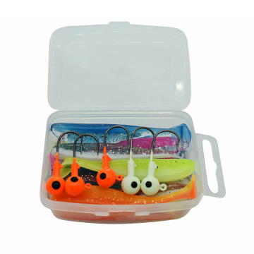 25 Pcs/Box Artificial Plastic Jigging Baits Soft Fishing Lures with Lead Hook