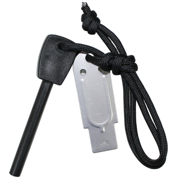 5/16 Inch Thick Waterproof Fire Steel Bushcraft Ferro Rod with Easy Grip Handle" could be shortened to:

"Waterproof Fire Steel Bushcraft Ferro Rod - Easy Grip Handle" 

However, for a search engine title, it might be more effective to prioritize keywords