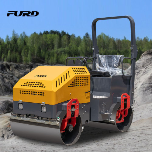 Operated convenient 2.5Ton Tandem Drum Vibrating Road Roller