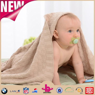100% eco-friendly soft touch can be wash one layer baby cable knit blanket