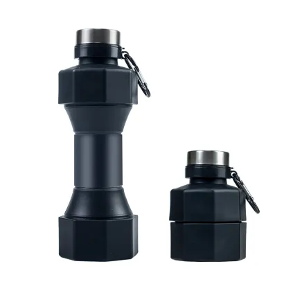 Multifunctional Collapsible Silicone Water Bottle Outdoor Sports Gym Food Grade Silicone Collapsible Water Bottle