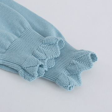 Babykleidung Gestrickte Strickjacke Himmel Blaue Oberseite