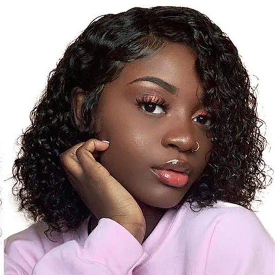 wholesale cheap laces wigs vendors pre pluck lace wig brazilian 100% 360 hd bob Jerry curl human hair Swiss lace front wigs