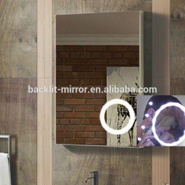 Makeup backlit bathroom mirror