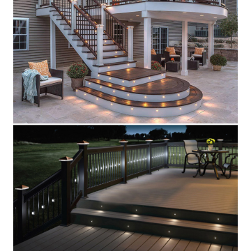 Luzes de deck de LED para decoração de quintal