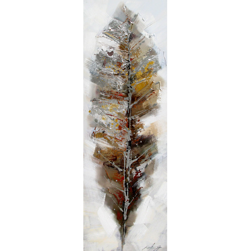 Textured Leaves Wall Art Handmade Oil Painting