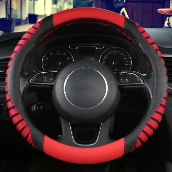 Universal High-Quality PU Leather Steering Wheel Cover for All Seasons (Men & Women)