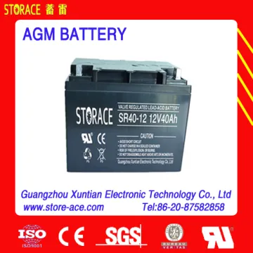 12V AGM Battery 12V 40ah SLA battery (SR40-12)