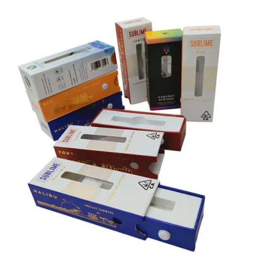 Full color printed vape pen packaging sliding box