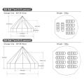 4m/5m Doppelwände Glockenzelt für 4-6 Person