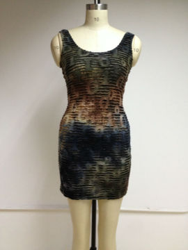 Comfortable Stretch Knit Dress with unique design