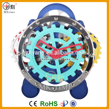 Hot sale home decorative ABS wall or table gear clock with colorful