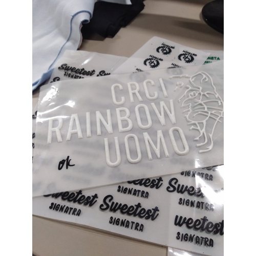 T-shirt trasferimento di calore silicone etichetta etichetta etichetta