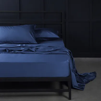 Royal blue 100% Egyptian cotton fitted sheet