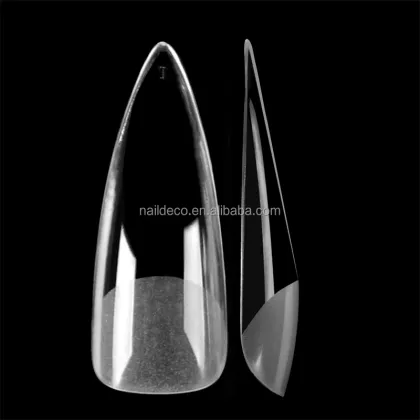 EU Fashion Long Stiletto Gelly Nail Art Tips with Matte Surface - Full Coverage Box Package