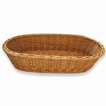 Natural Wicker Bread Basket in Oval/Rectangle Shape, Various Sizes are Available