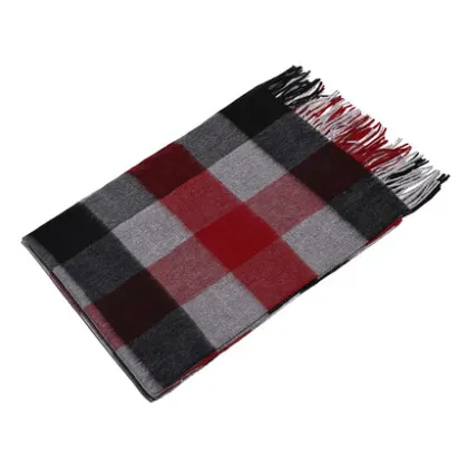 Pure cashmere plaids throw