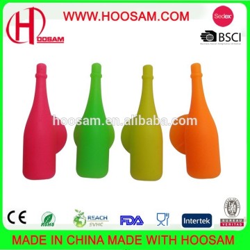 fashion silicone wine bottle security neck tag