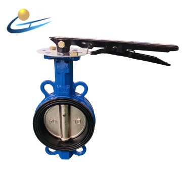 4 Inch DN100 Cast Iron Ductile Iron Rubber Lined Wafer Butterfly Valve