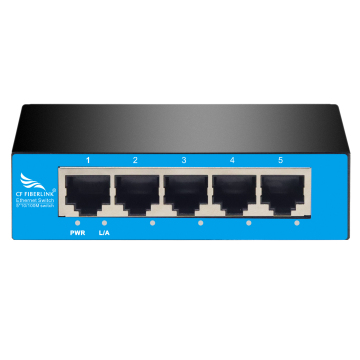 Black Desktop 5 Port 10/100m Ethernet Network Switch dengan RJ45 - Hot Sale