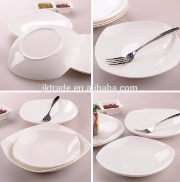 White Porcelain Deep Square Soup Plate