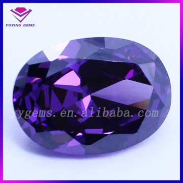 Dark Amethyst CZ Stone Synthetic Oval Shape Cubic Zirconia Price