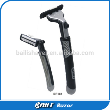 Rubber Handle Twin Blade Razor
