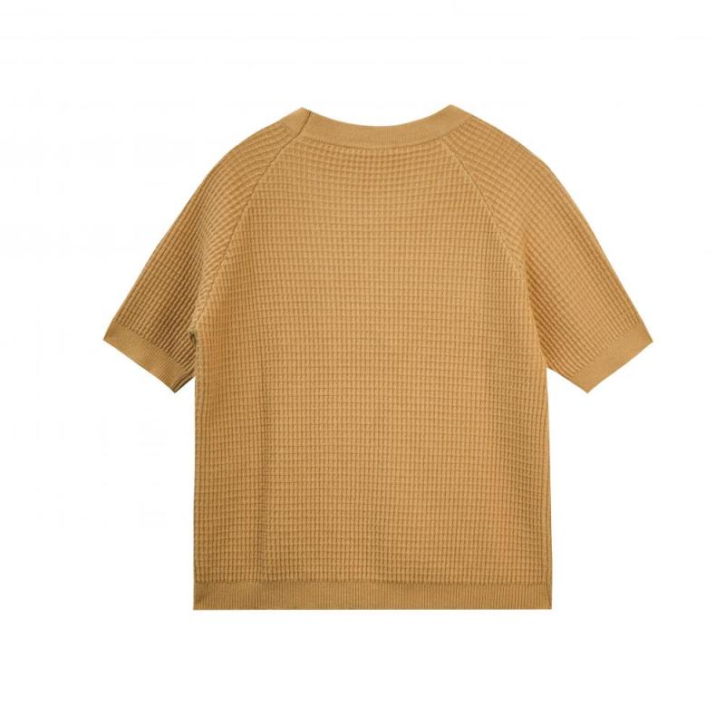 Crew-neck Mid-sleeve Woolen Sweater