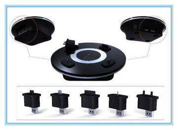Bright Black 2 Usb Output Multi Cell Phone Docking Station For Iphone 4 Cs-1