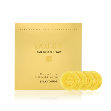 Etichetta privata 24K Gold Rassodante sapone colorato idratante anti -invecchiamento - confezione di 4
