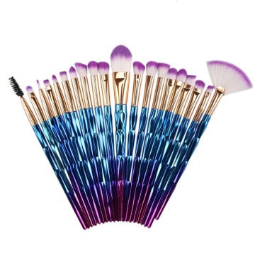 Diamond Colorful Makeup Brush Set - 20 Pcs Wholesale Makeup Brushes