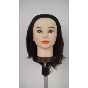 100% HUMAN HAIR TRAINING HAIR MANNEQUIN HEADS CAN PERM,BLEACH,CURL,COLOR