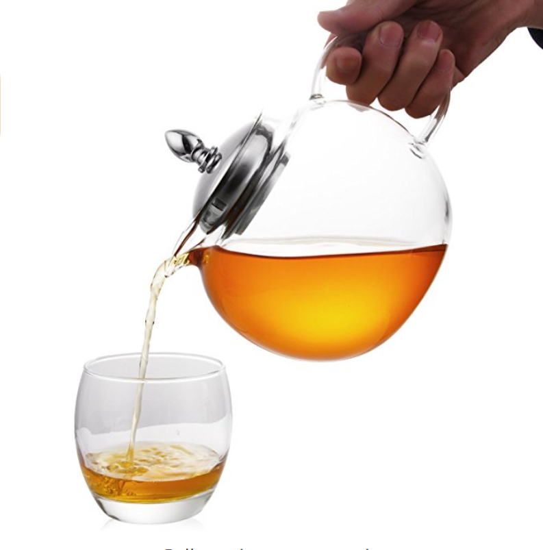 tùy chỉnh thủy tinh borosilicate lớn sang trọng chịu nhiệt bộ ấm trà